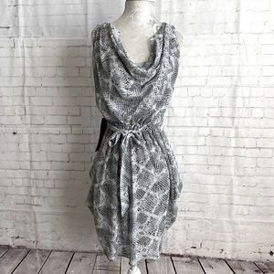 Bebe Cowl Neck Snakeskin Dress XS NWT!